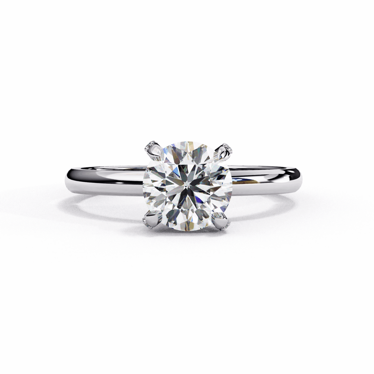 1.25 Carat Round Forever Solitaire Band in Moissanite | House of Estara