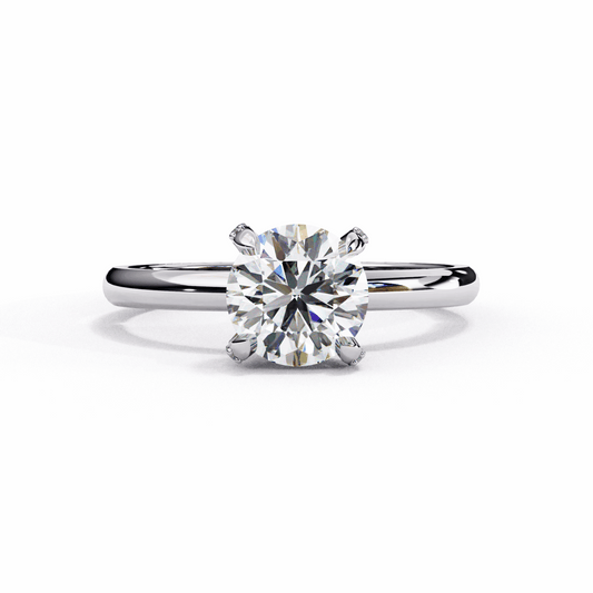 1.25 Carat Round Forever Solitaire Band in Moissanite | House of Estara