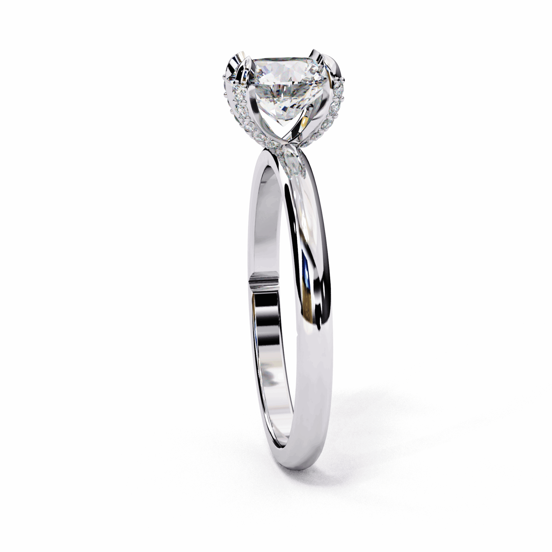 1.25 Carat Round Forever Solitaire Band in Moissanite | House of Estara