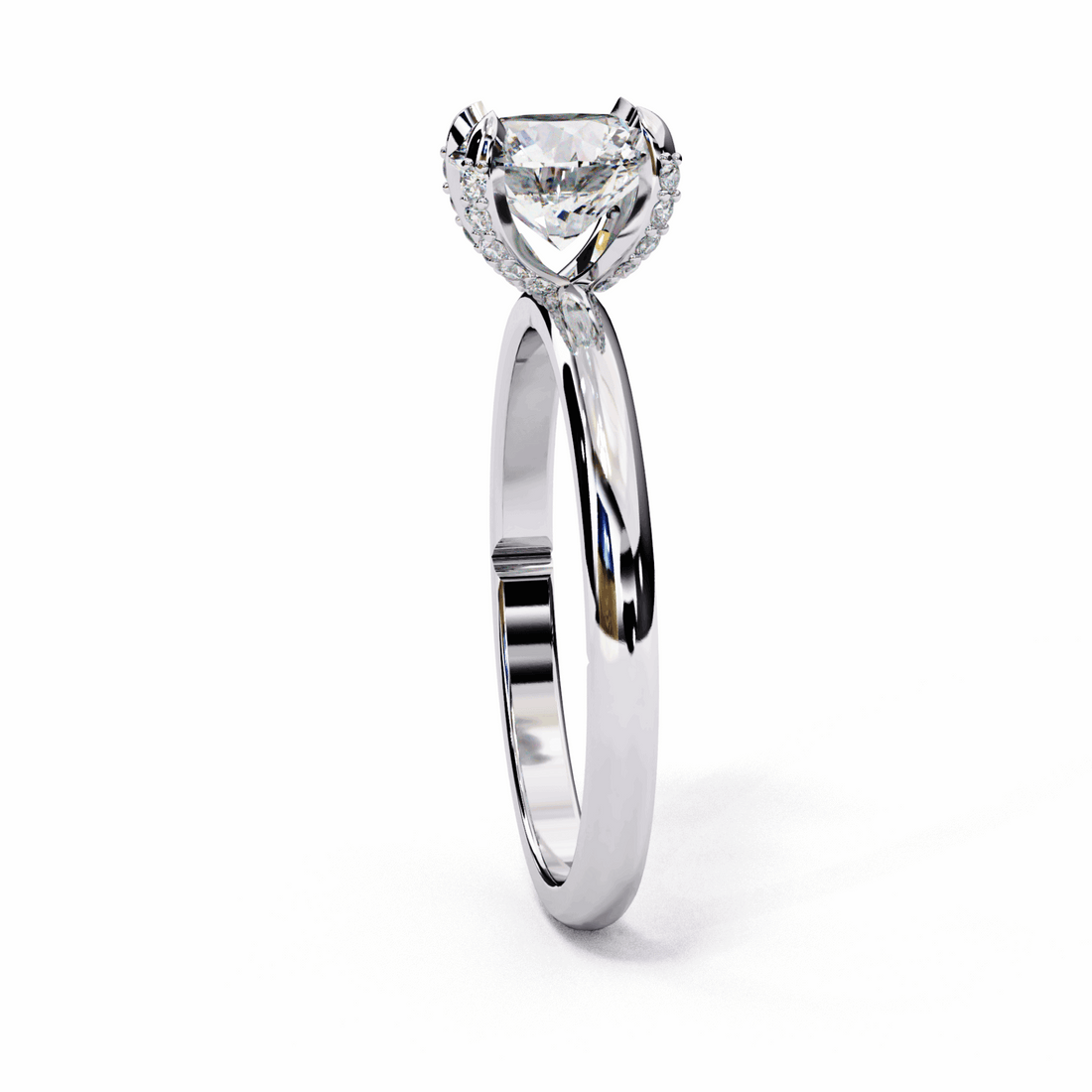 1.25 Carat Round Forever Solitaire Band in Moissanite | House of Estara