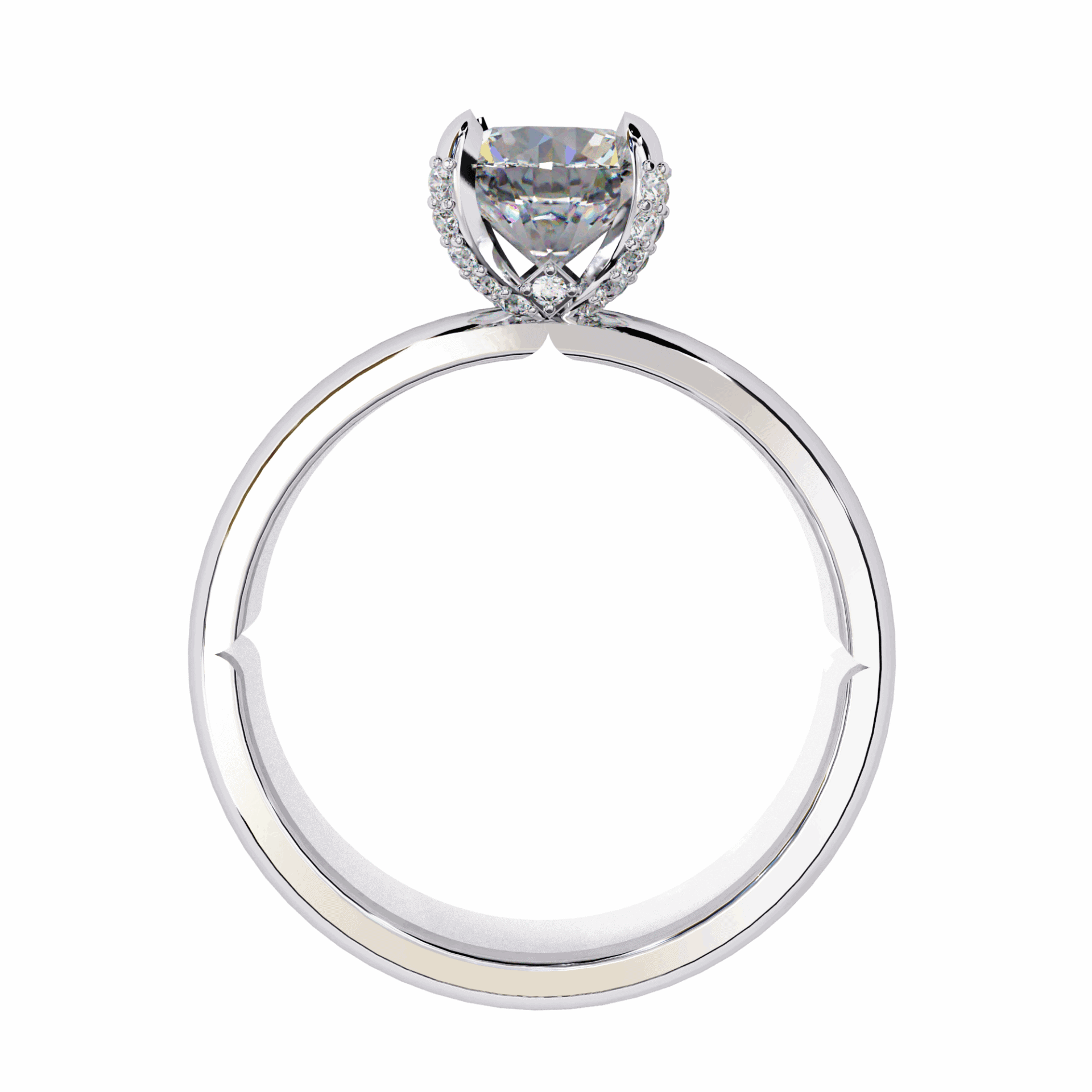 1.25 Carat Round Forever Solitaire Band in Moissanite | House of Estara