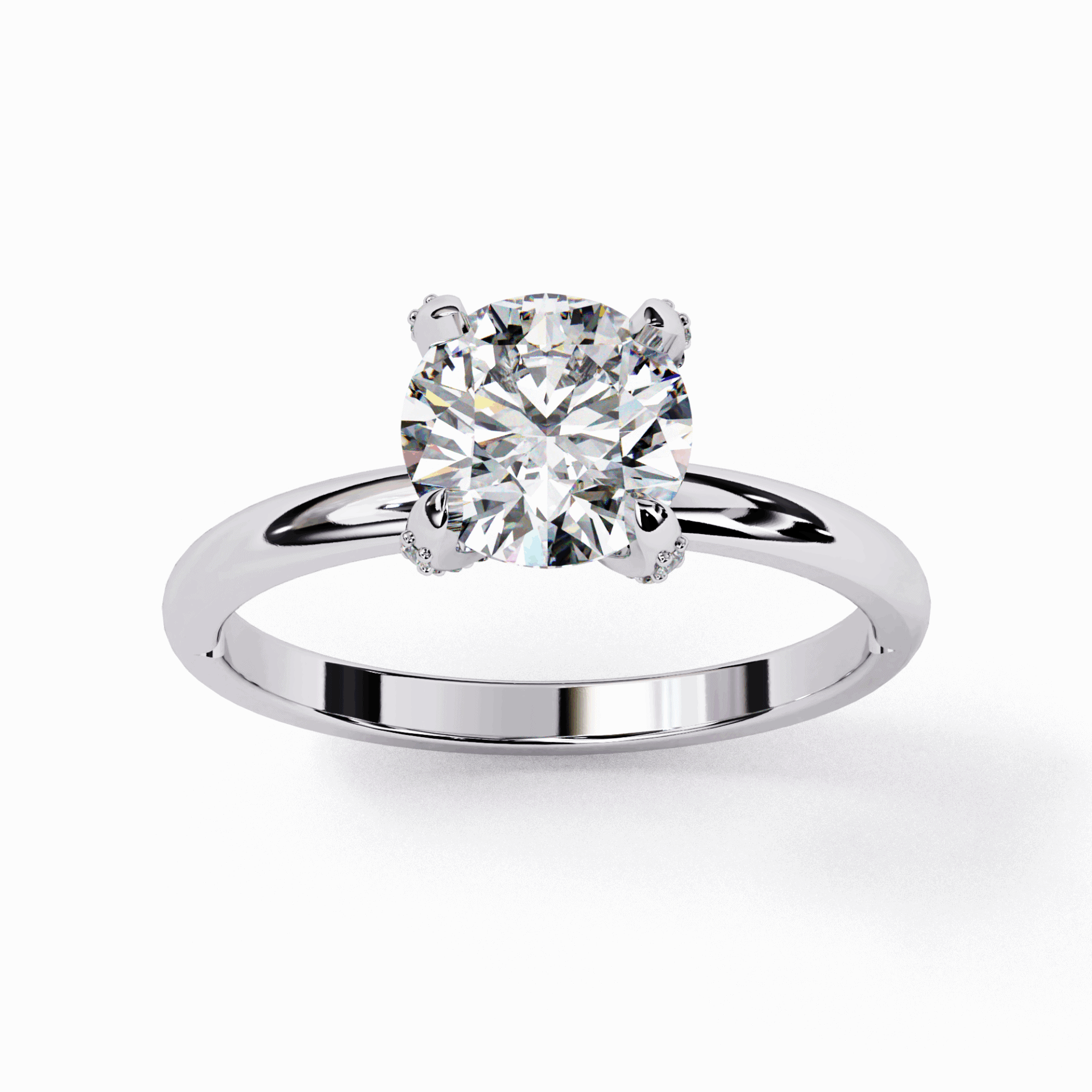 1.25 Carat Round Forever Solitaire Band in Moissanite | House of Estara