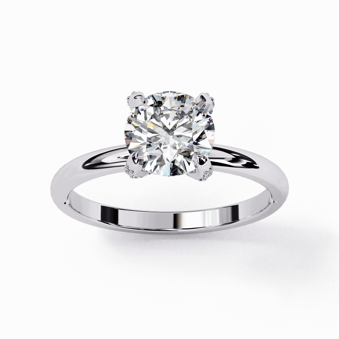 1.25 Carat Round Forever Solitaire Band in Moissanite | House of Estara