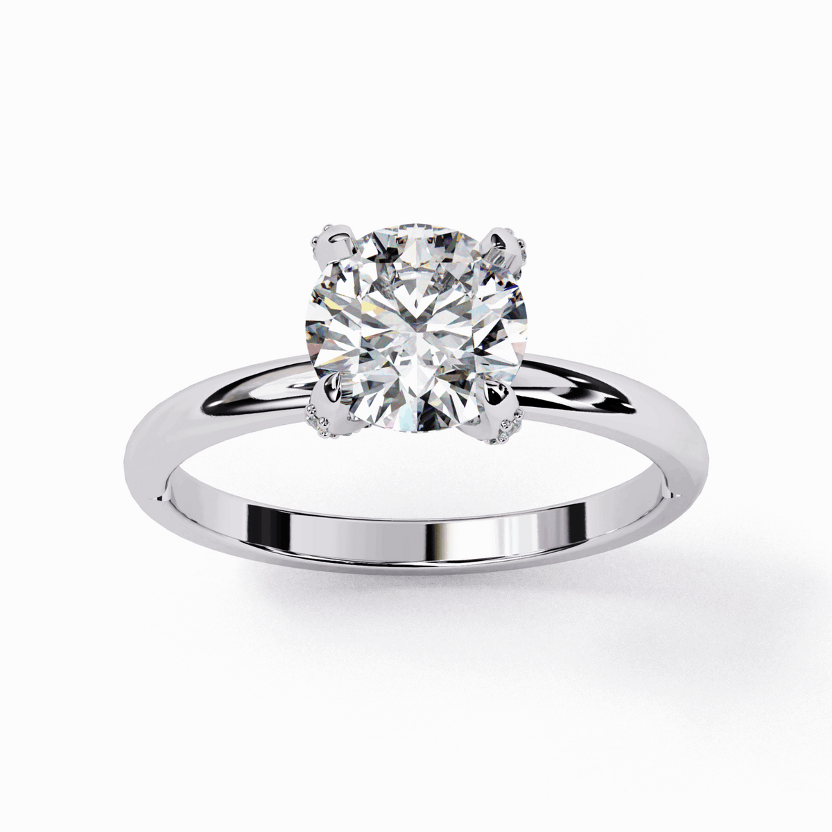 1.25 Carat Round Forever Solitaire Band in Moissanite | House of Estara