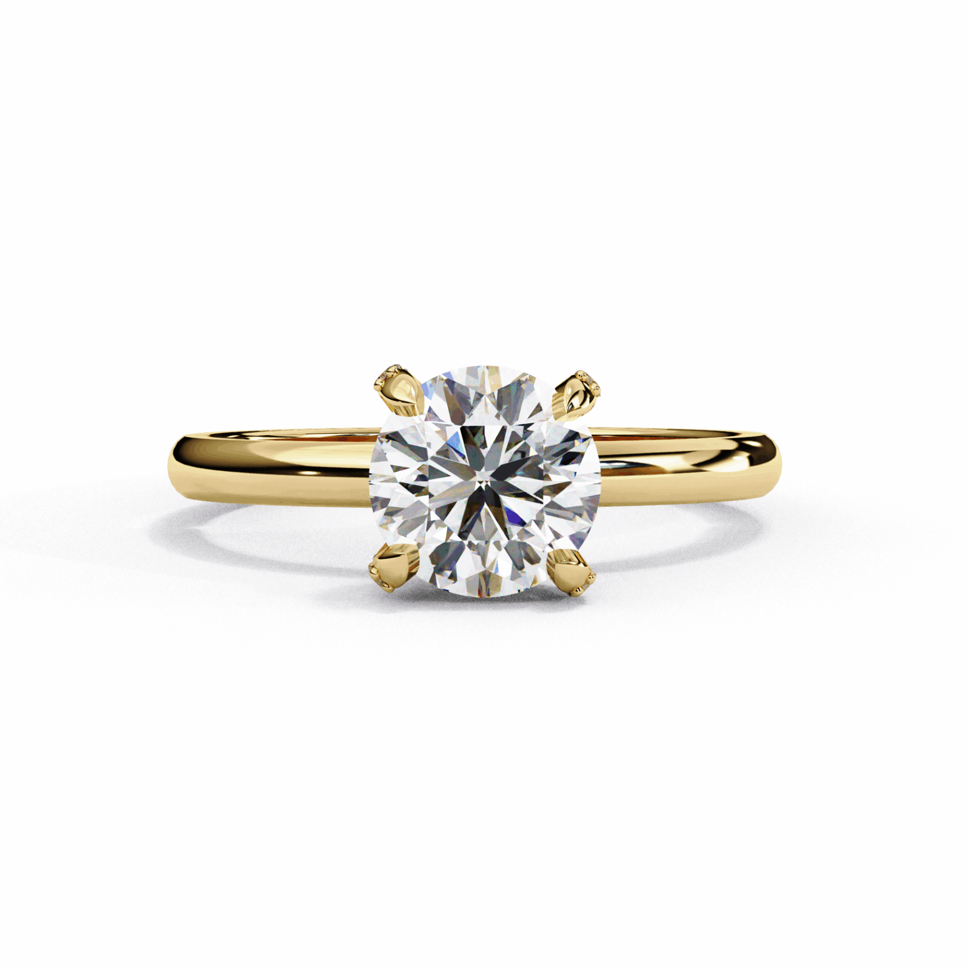 1.25 Carat Round Forever Solitaire Band in Moissanite | House of Estara