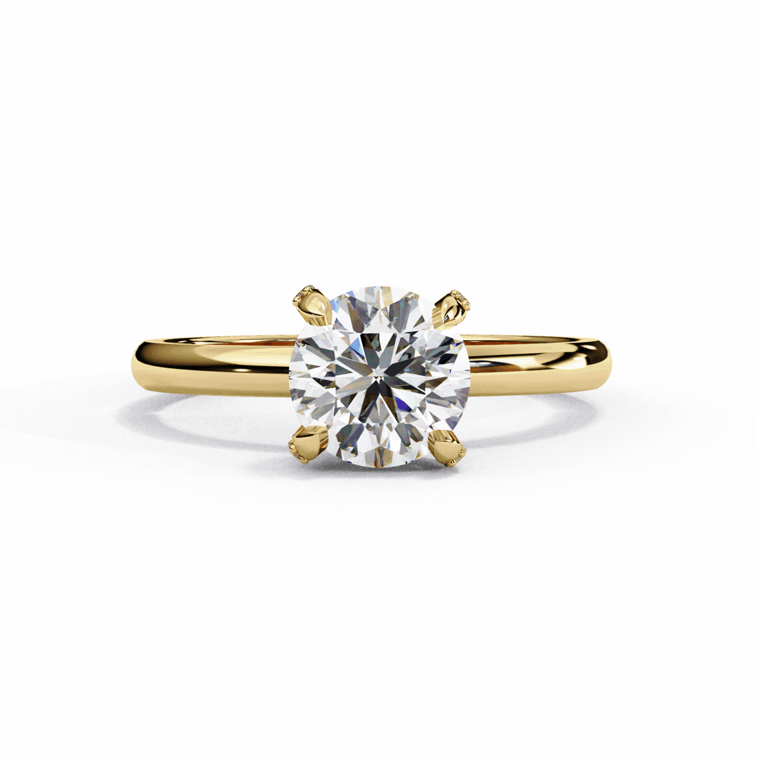 1.25 Carat Round Forever Solitaire Band in Moissanite | House of Estara
