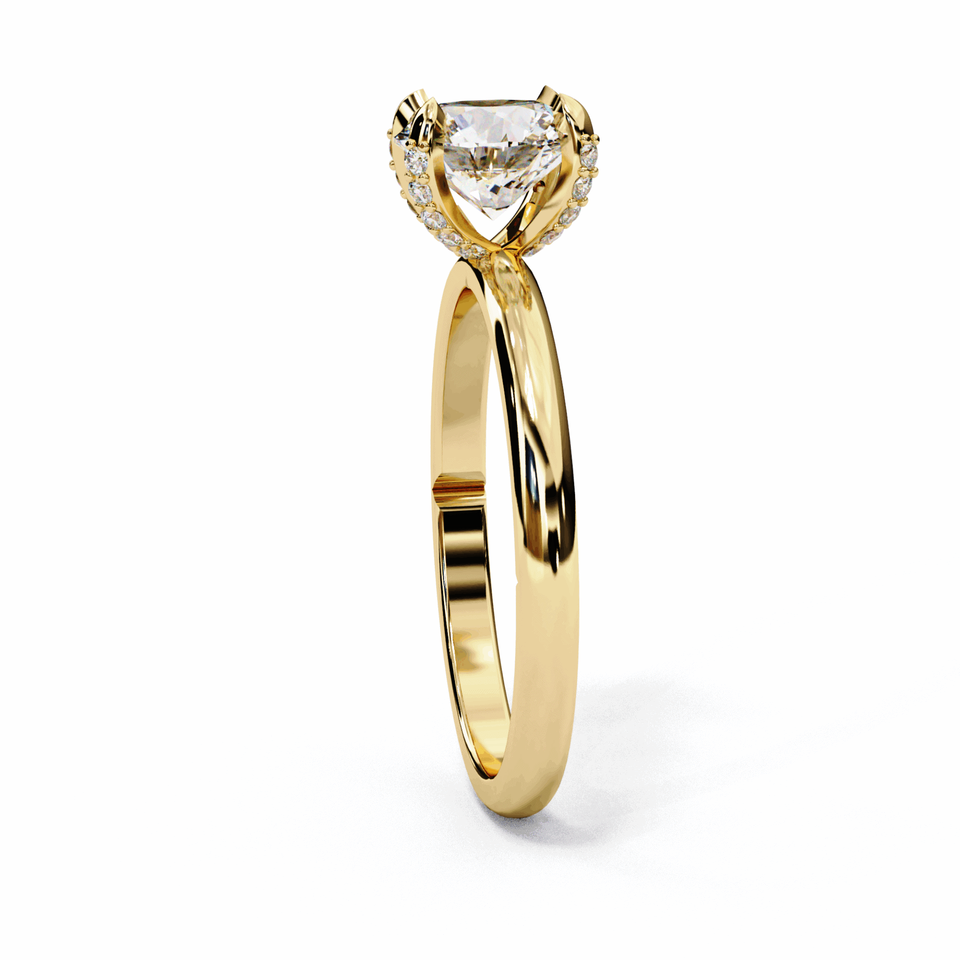 1.25 Carat Round Forever Solitaire Band in Moissanite | House of Estara