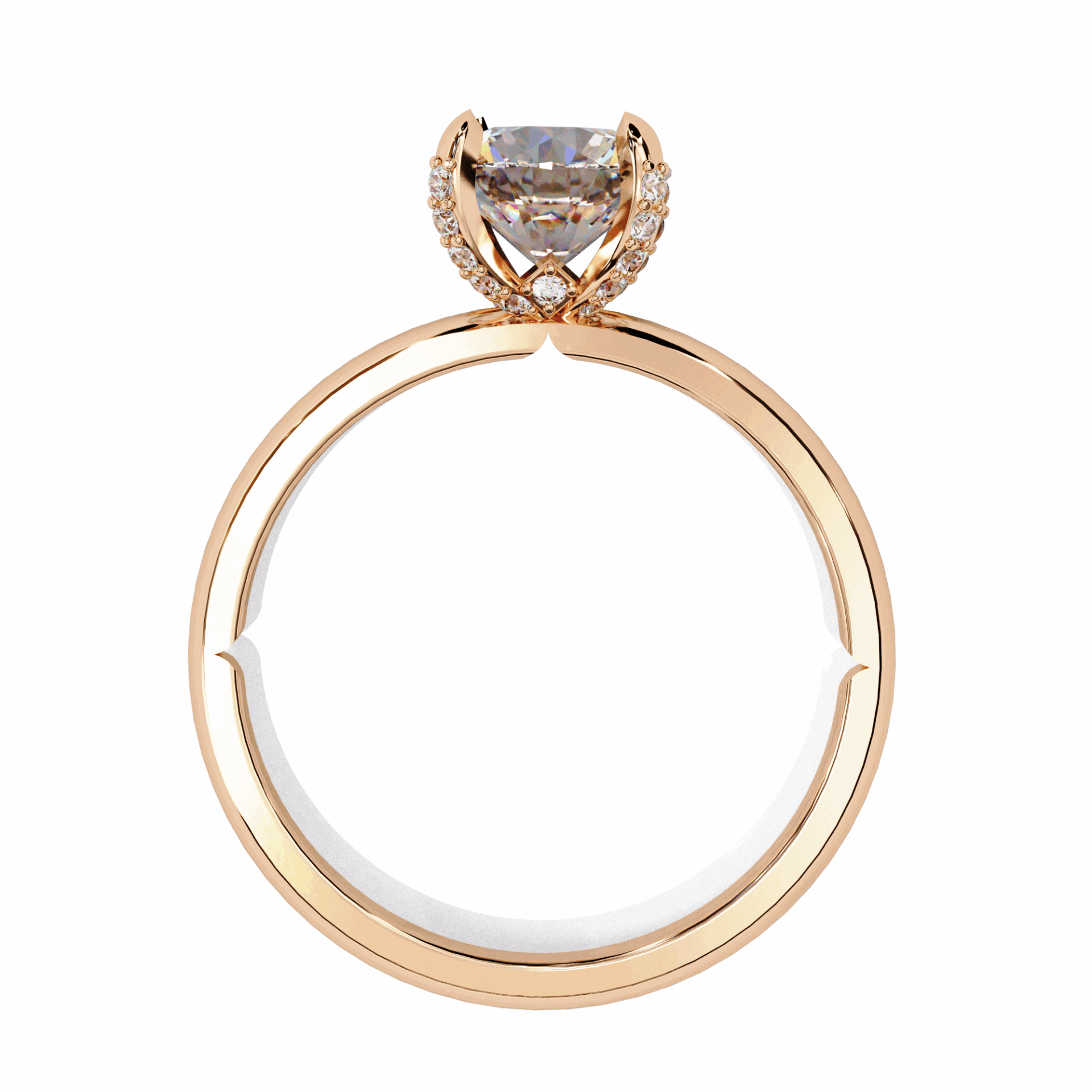 1.25 Carat Round Forever Solitaire Band in Moissanite | House of Estara