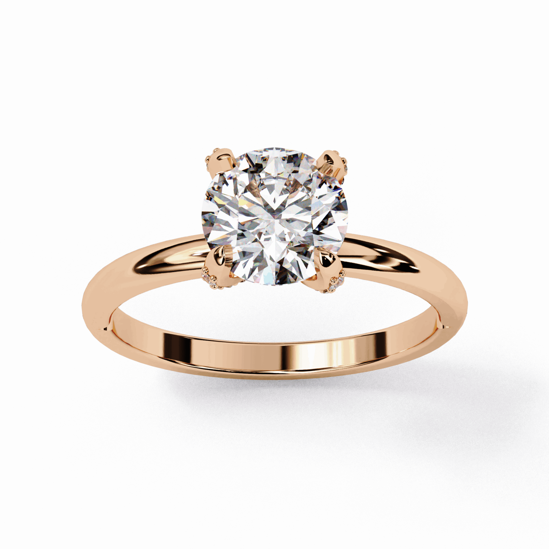 1.25 Carat Round Forever Solitaire Band in Moissanite | House of Estara