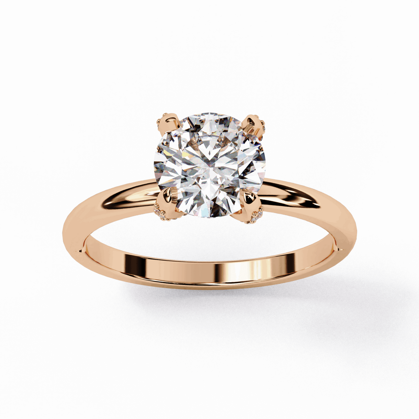1.25 Carat Round Forever Solitaire Band in Moissanite | House of Estara