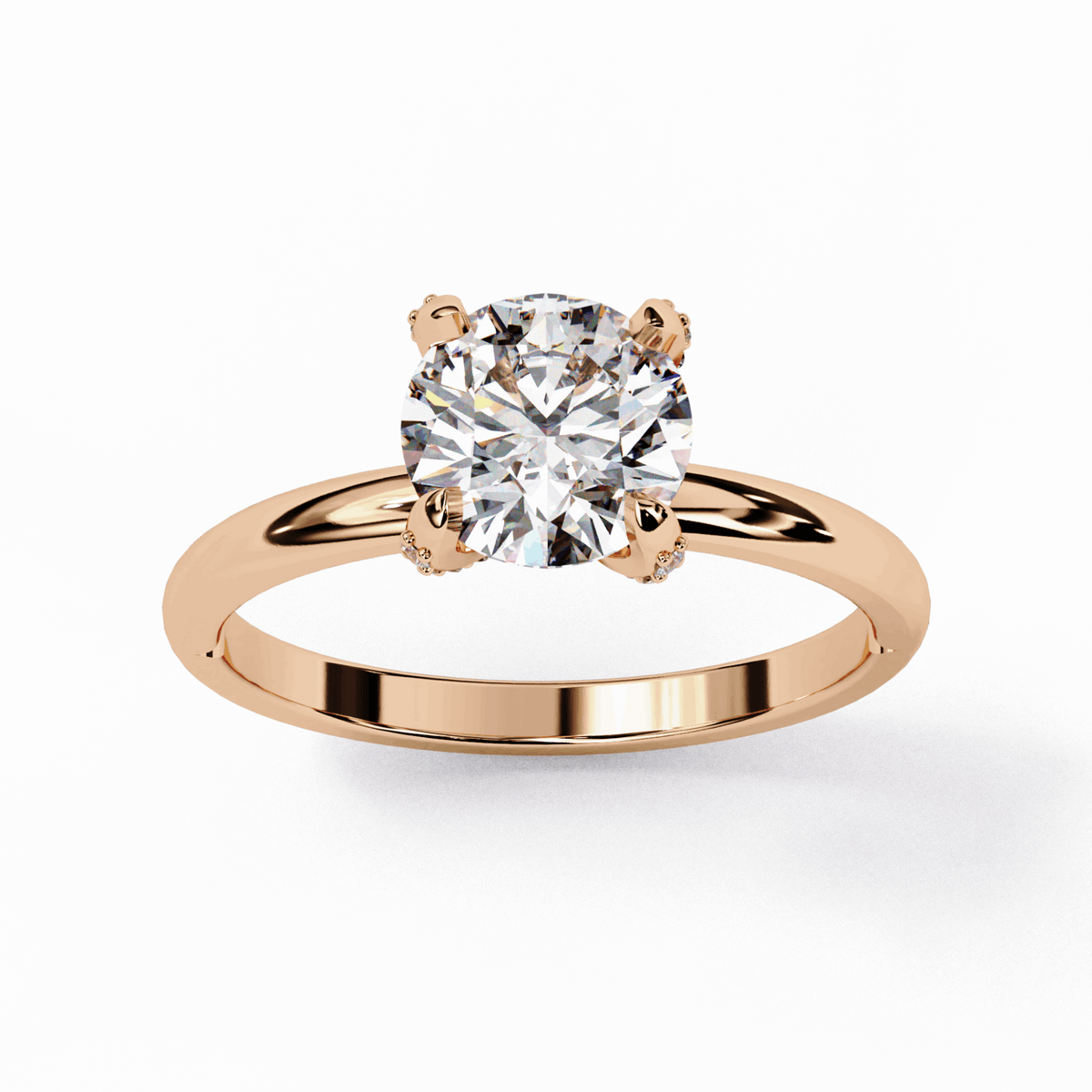 1.25 Carat Round Forever Solitaire Band in Moissanite | House of Estara