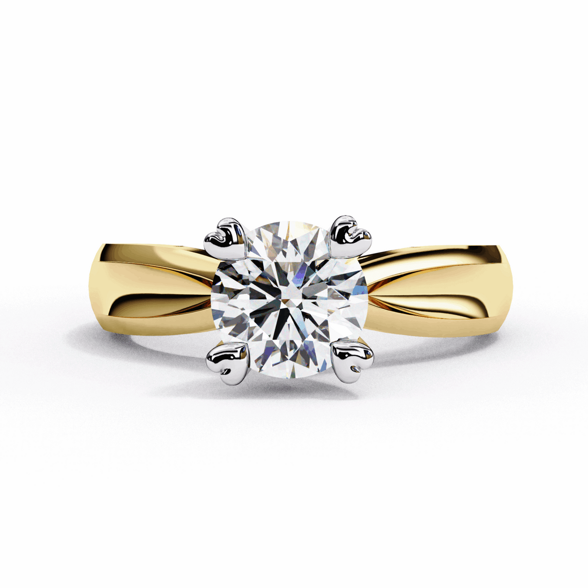 1.25 Carat Round Classic Solitaire Forever Band in Moissanite | House of Estara