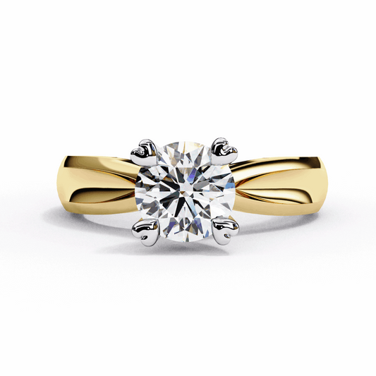 1.25 Carat Round Classic Solitaire Forever Band in Moissanite | House of Estara