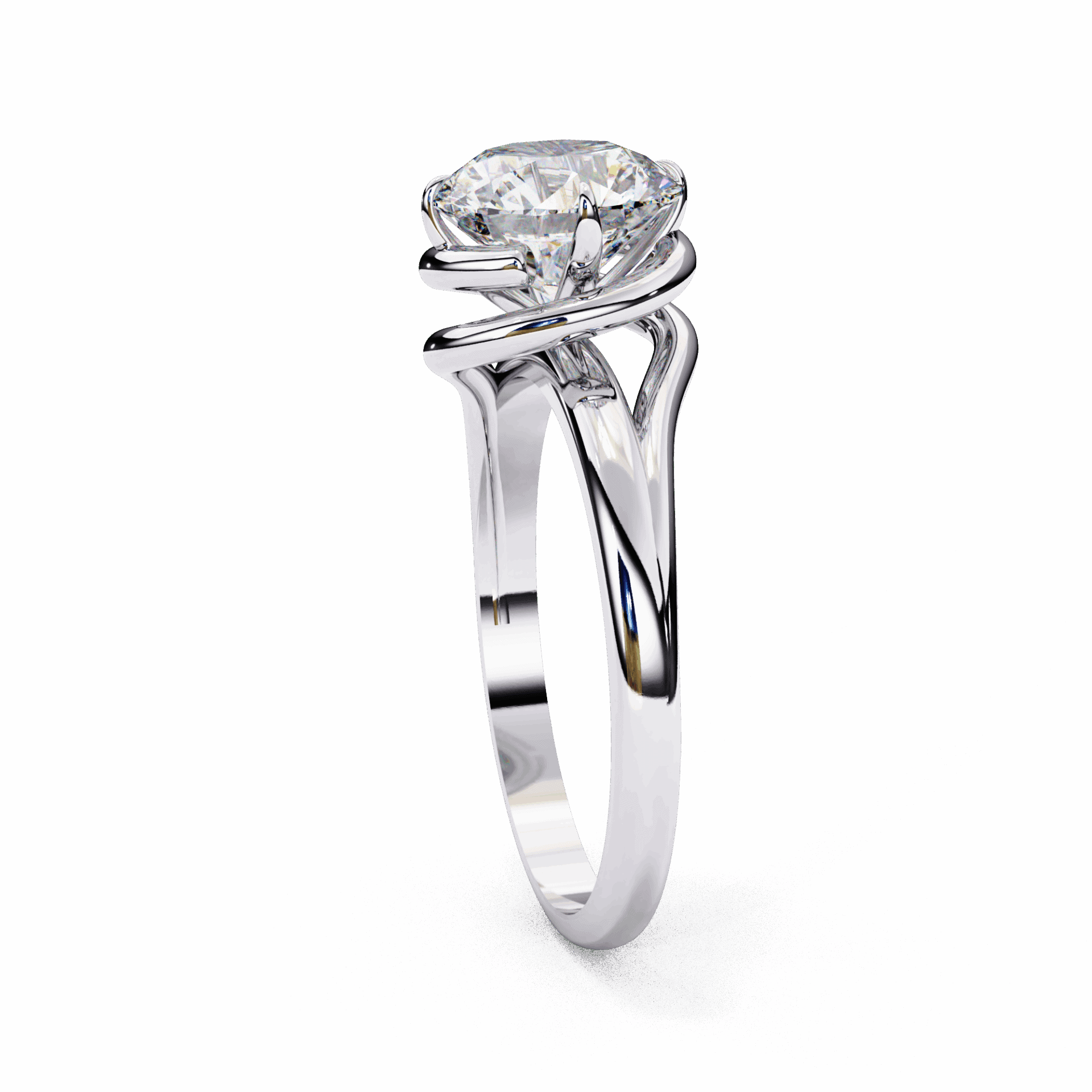 1.25 Carat Round Classic Solitaire Band in Moissanite | House of Estara