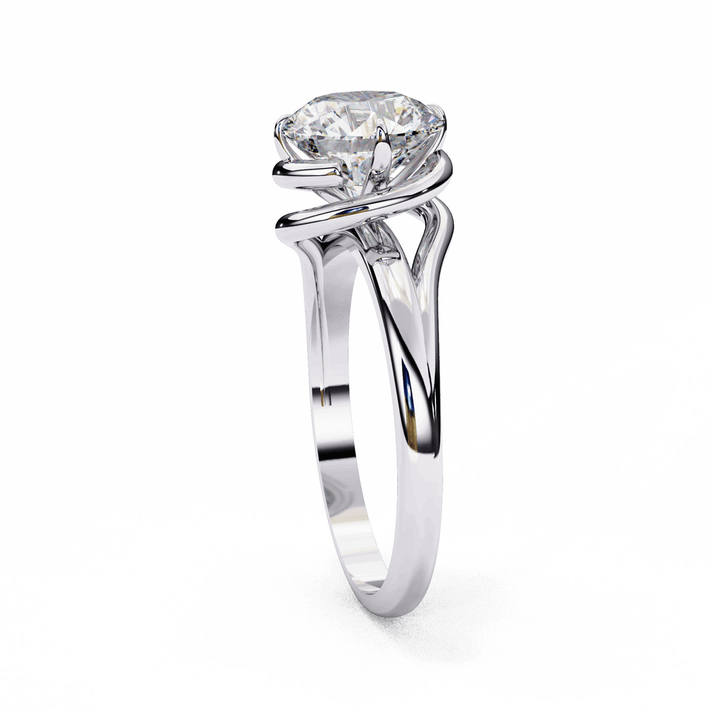 1.25 Carat Round Classic Solitaire Band in Moissanite | House of Estara