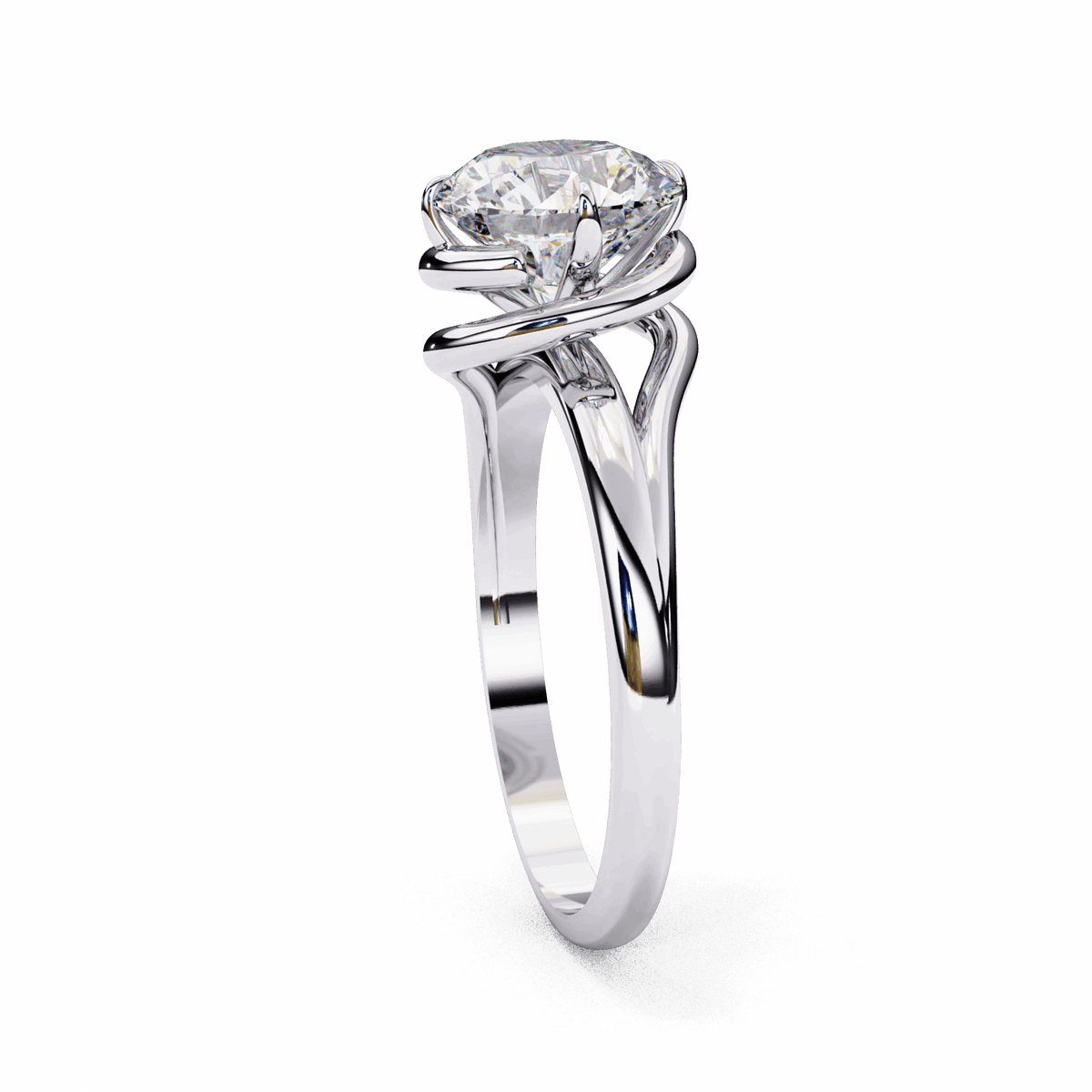 1.25 Carat Round Classic Solitaire Band in Moissanite | House of Estara