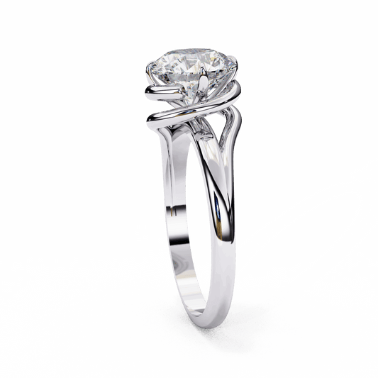 1.25 Carat Round Classic Solitaire Band in Moissanite | House of Estara