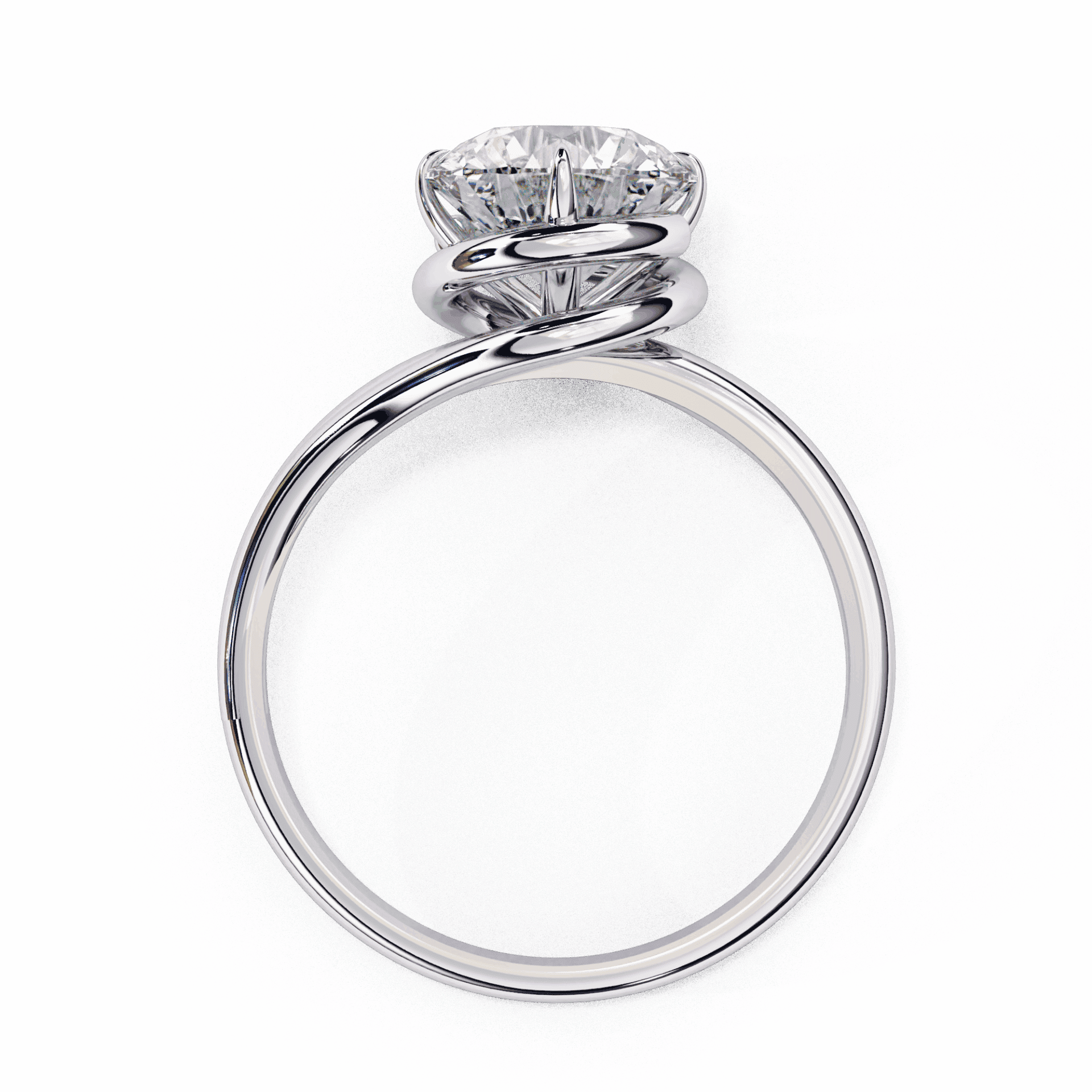 1.25 Carat Round Classic Solitaire Band in Moissanite | House of Estara