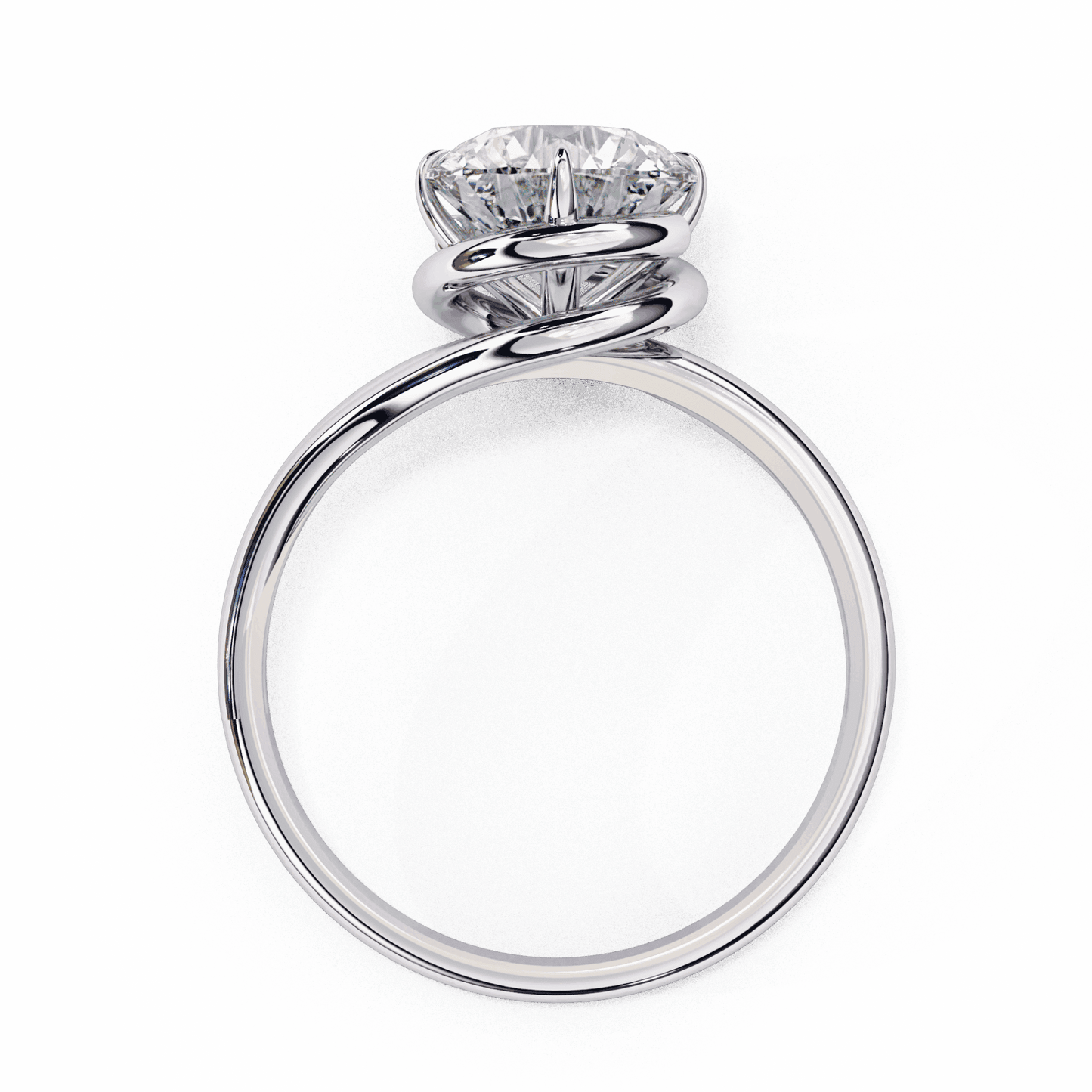 1.25 Carat Round Classic Solitaire Band in Moissanite | House of Estara