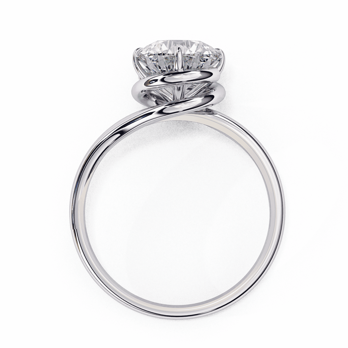 1.25 Carat Round Classic Solitaire Band in Moissanite | House of Estara
