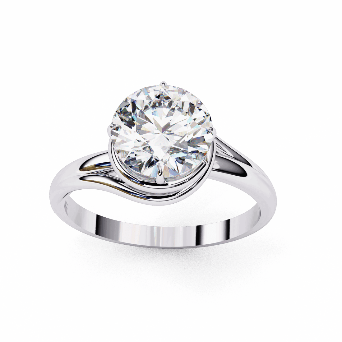 1.25 Carat Round Classic Solitaire Band in Moissanite | House of Estara