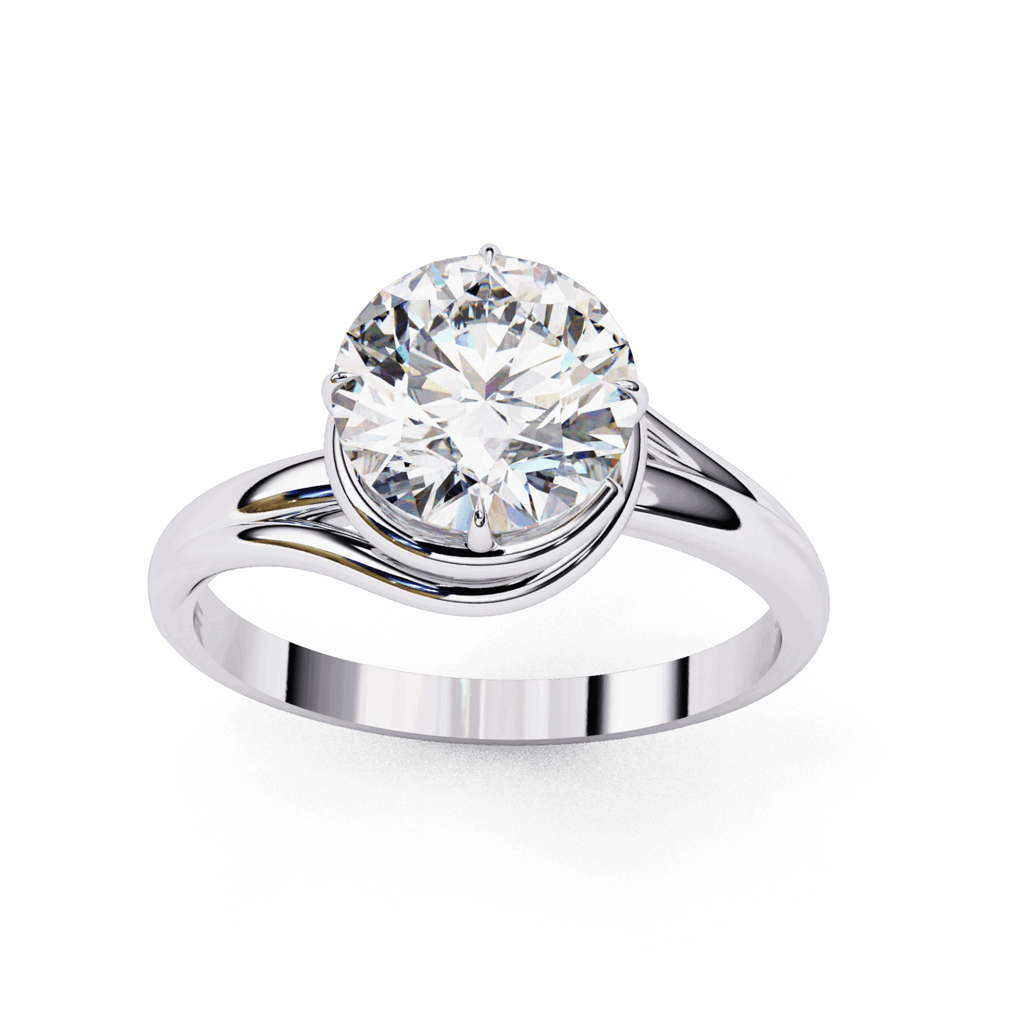 1.25 Carat Round Classic Solitaire Band in Moissanite | House of Estara