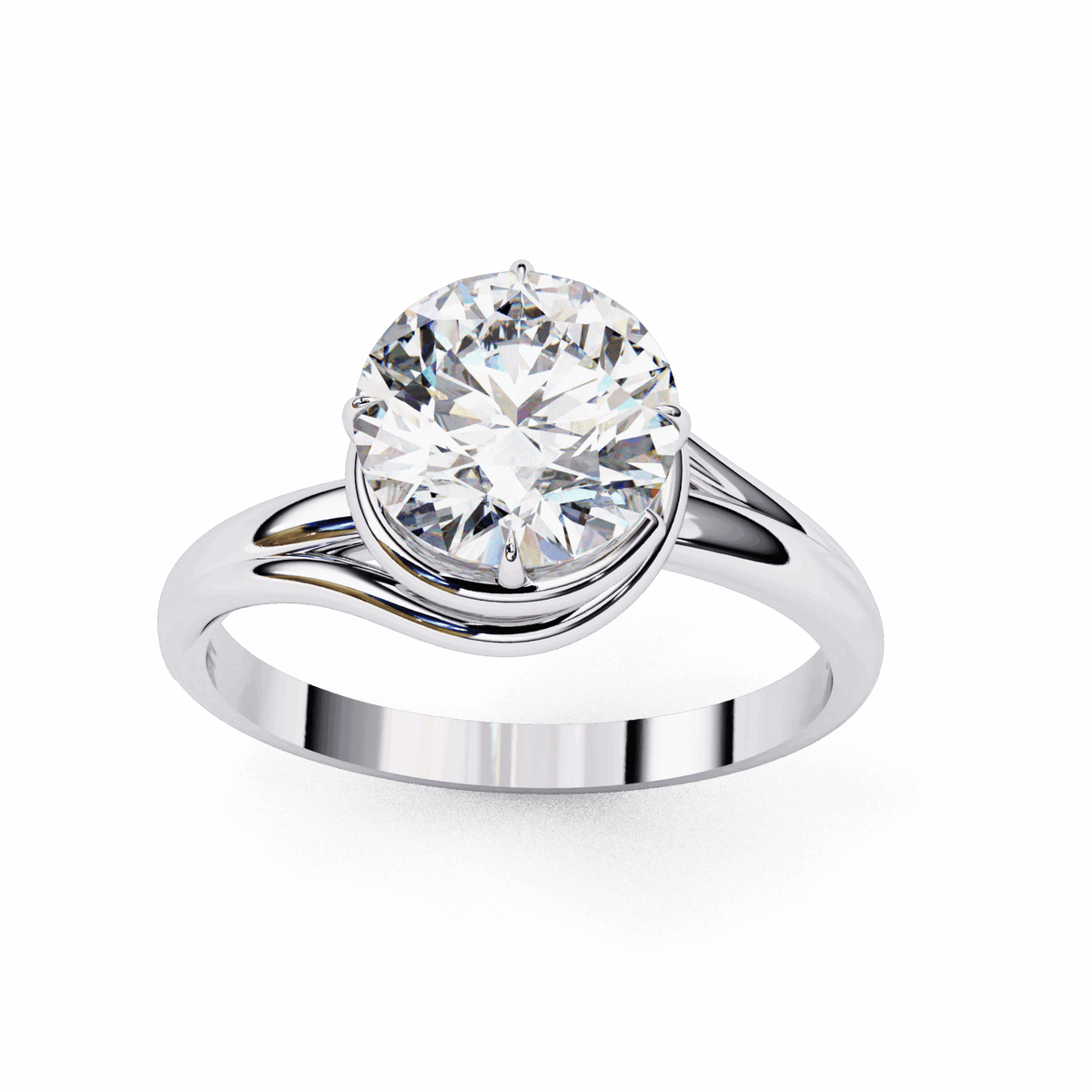 1.25 Carat Round Classic Solitaire Band in Moissanite | House of Estara