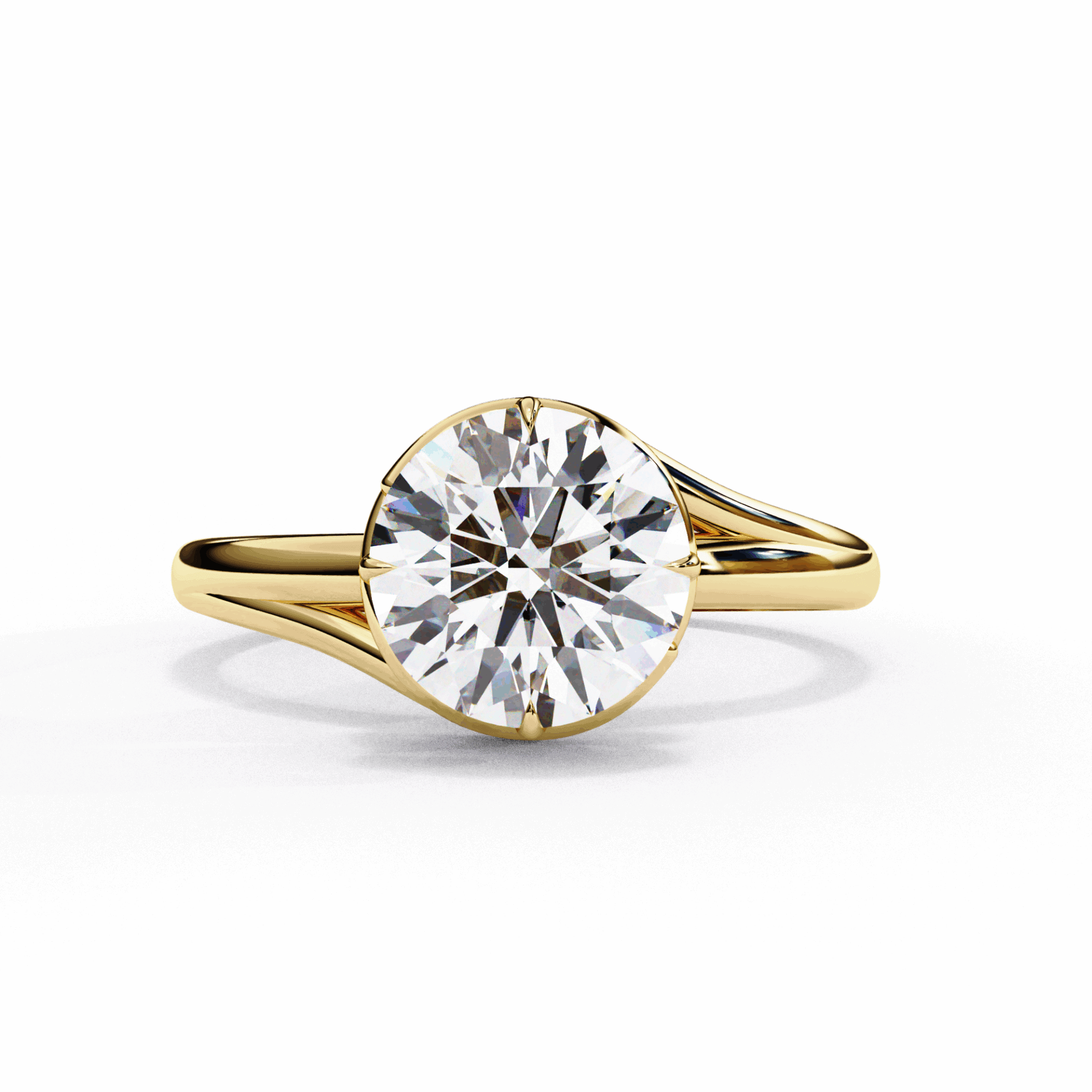 1.25 Carat Round Classic Solitaire Band in Moissanite | House of Estara