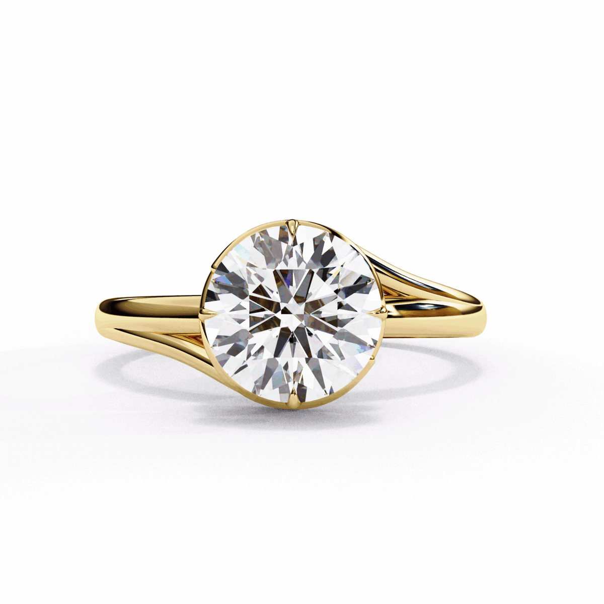 1.25 Carat Round Classic Solitaire Band in Moissanite | House of Estara