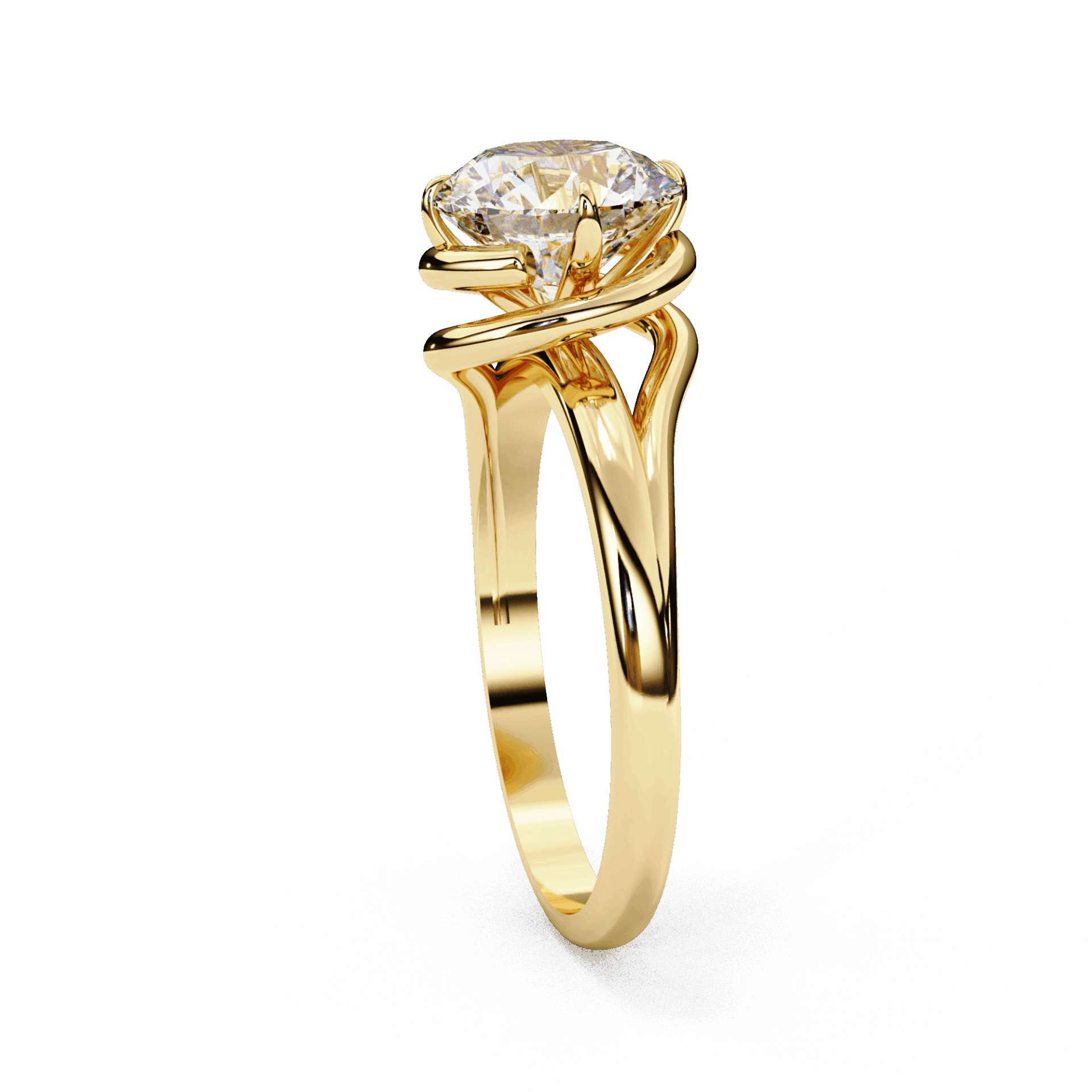 1.25 Carat Round Classic Solitaire Band in Moissanite | House of Estara