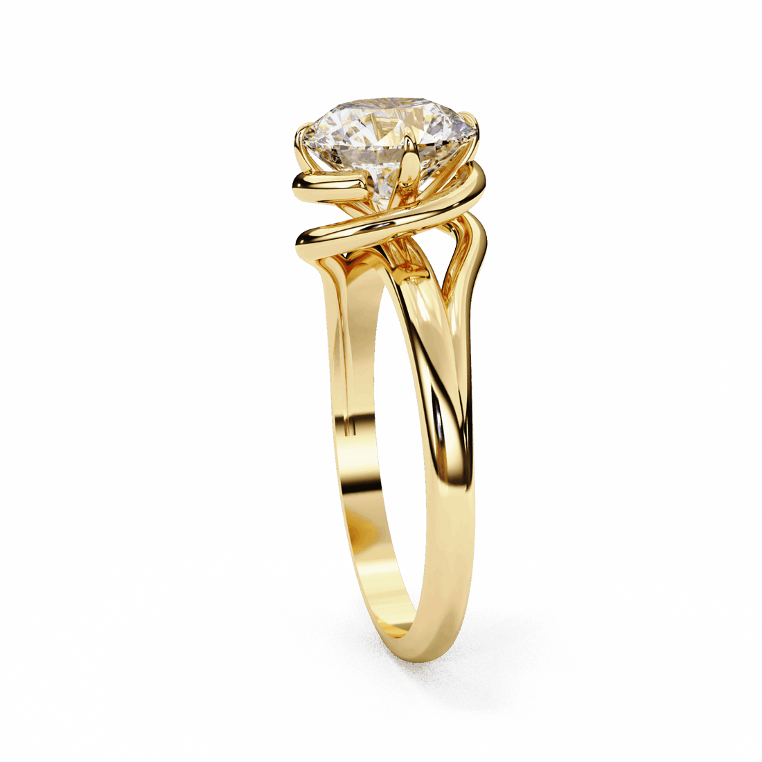 1.25 Carat Round Classic Solitaire Band in Moissanite | House of Estara