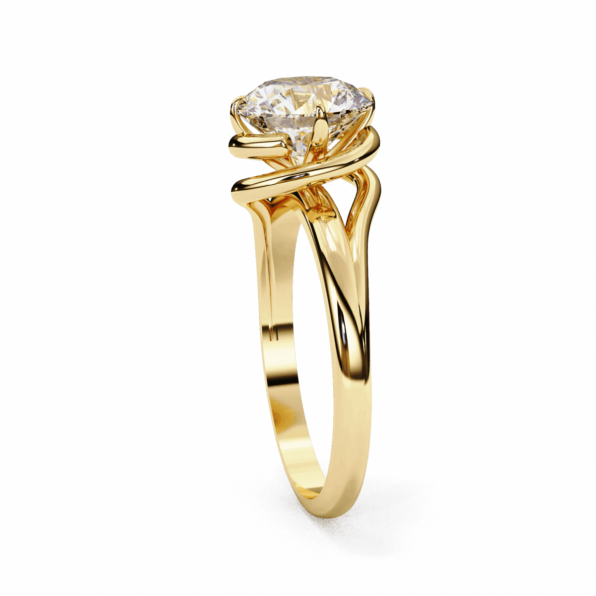 1.25 Carat Round Classic Solitaire Band in Moissanite | House of Estara