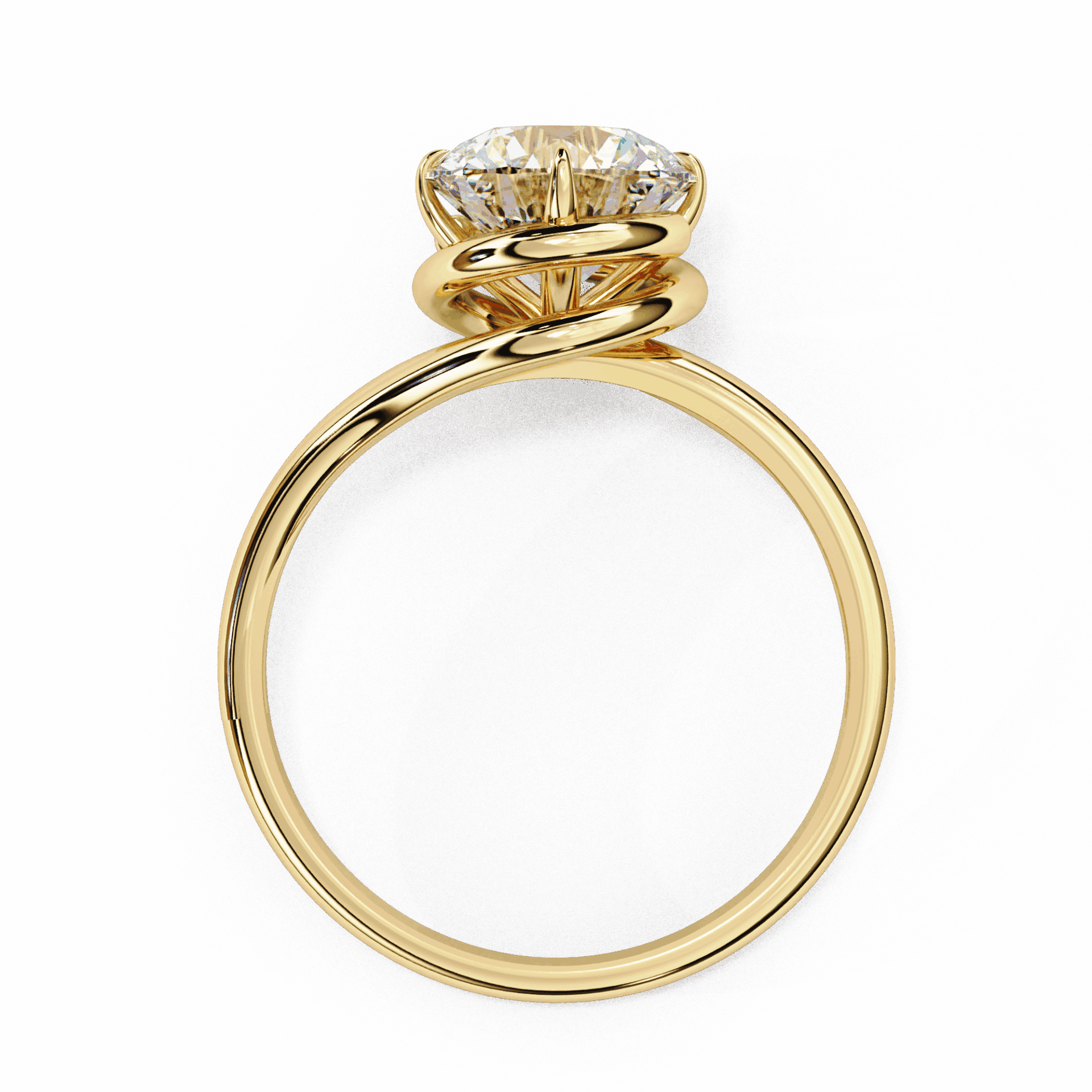 1.25 Carat Round Classic Solitaire Band in Moissanite | House of Estara