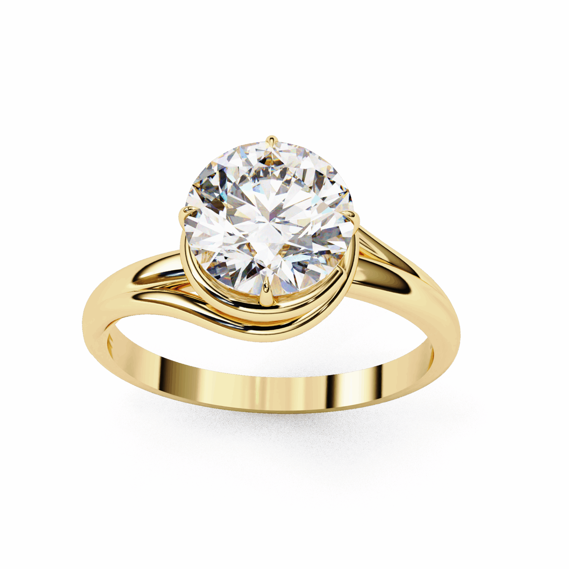 1.25 Carat Round Classic Solitaire Band in Moissanite | House of Estara