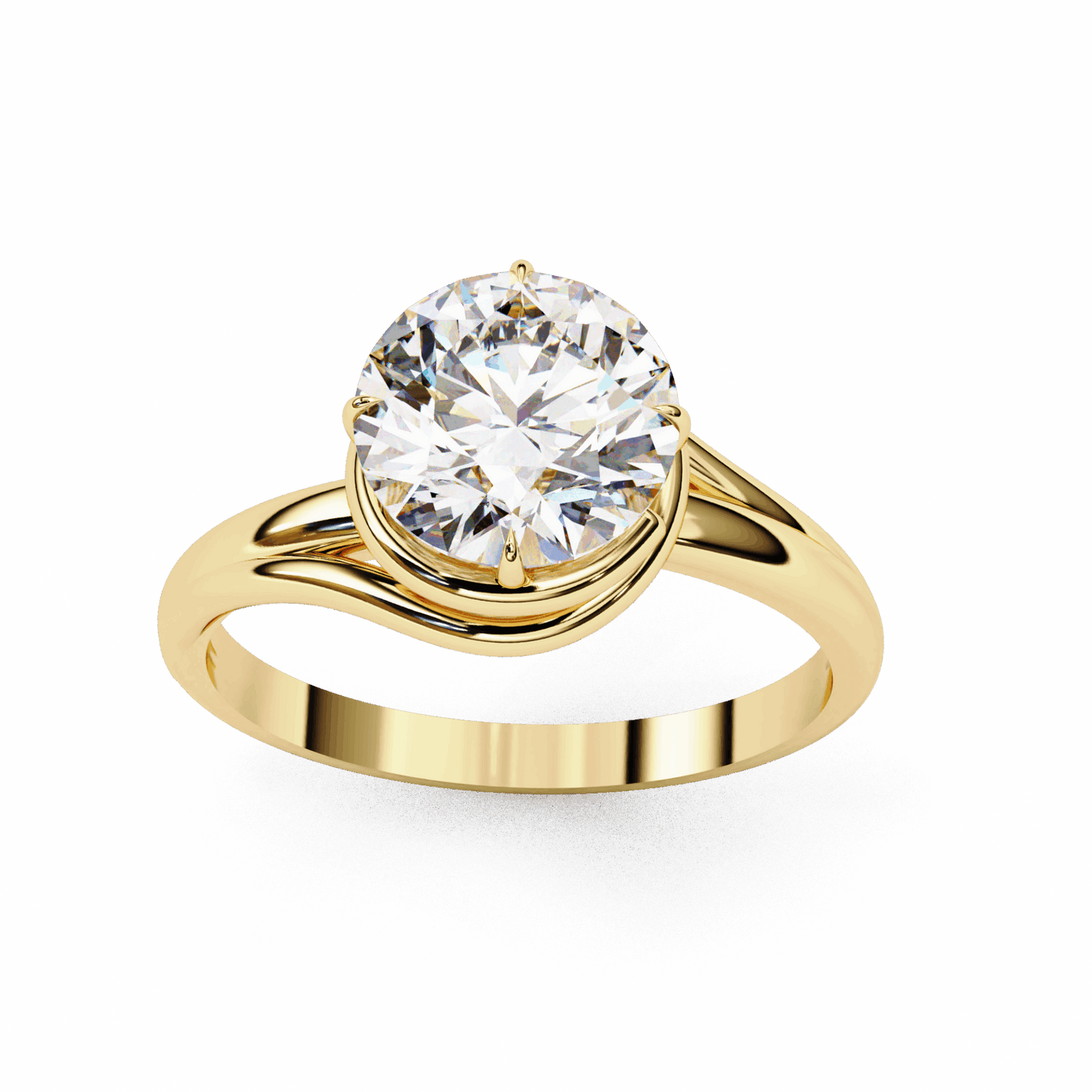 1.25 Carat Round Classic Solitaire Band in Moissanite | House of Estara