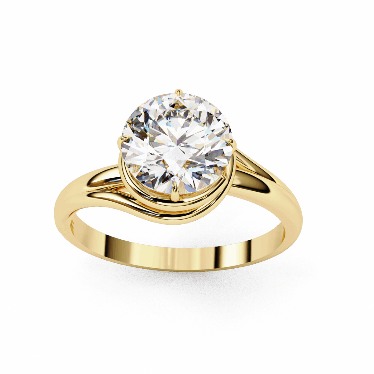 1.25 Carat Round Classic Solitaire Band in Moissanite | House of Estara
