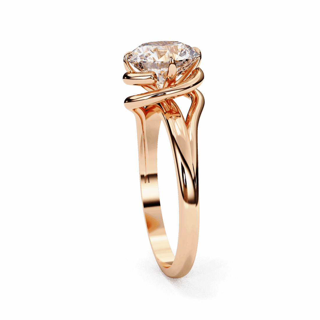 1.25 Carat Round Classic Solitaire Band in Moissanite | House of Estara
