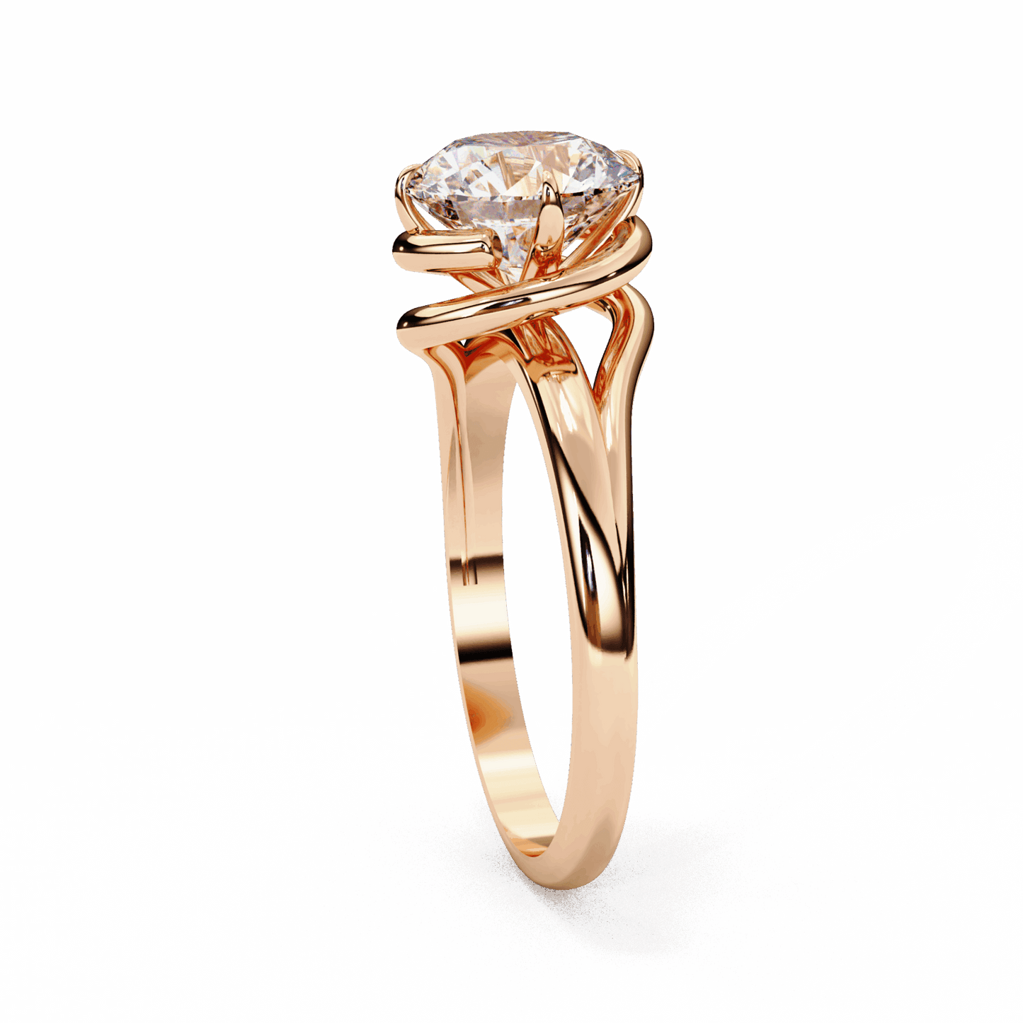 1.25 Carat Round Classic Solitaire Band in Moissanite | House of Estara