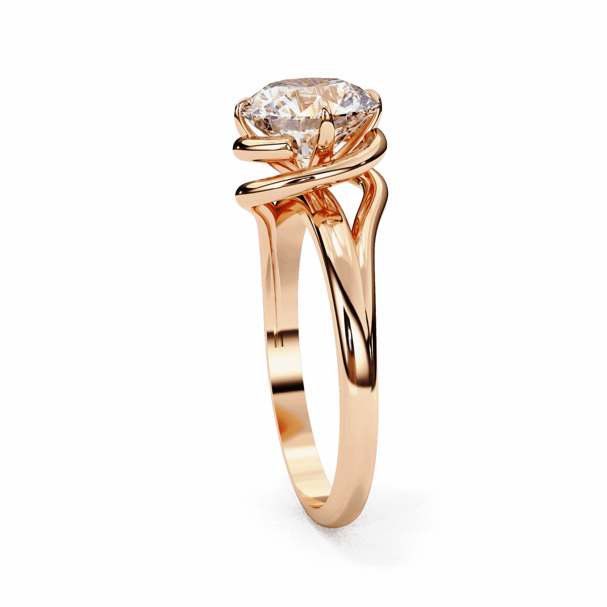 1.25 Carat Round Classic Solitaire Band in Moissanite | House of Estara