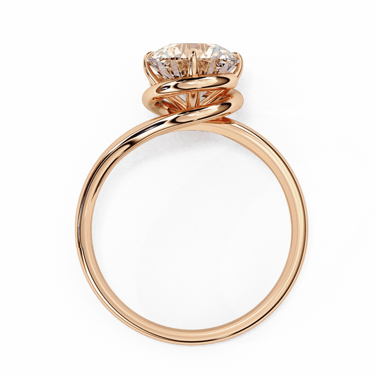 1.25 Carat Round Classic Solitaire Band in Moissanite | House of Estara