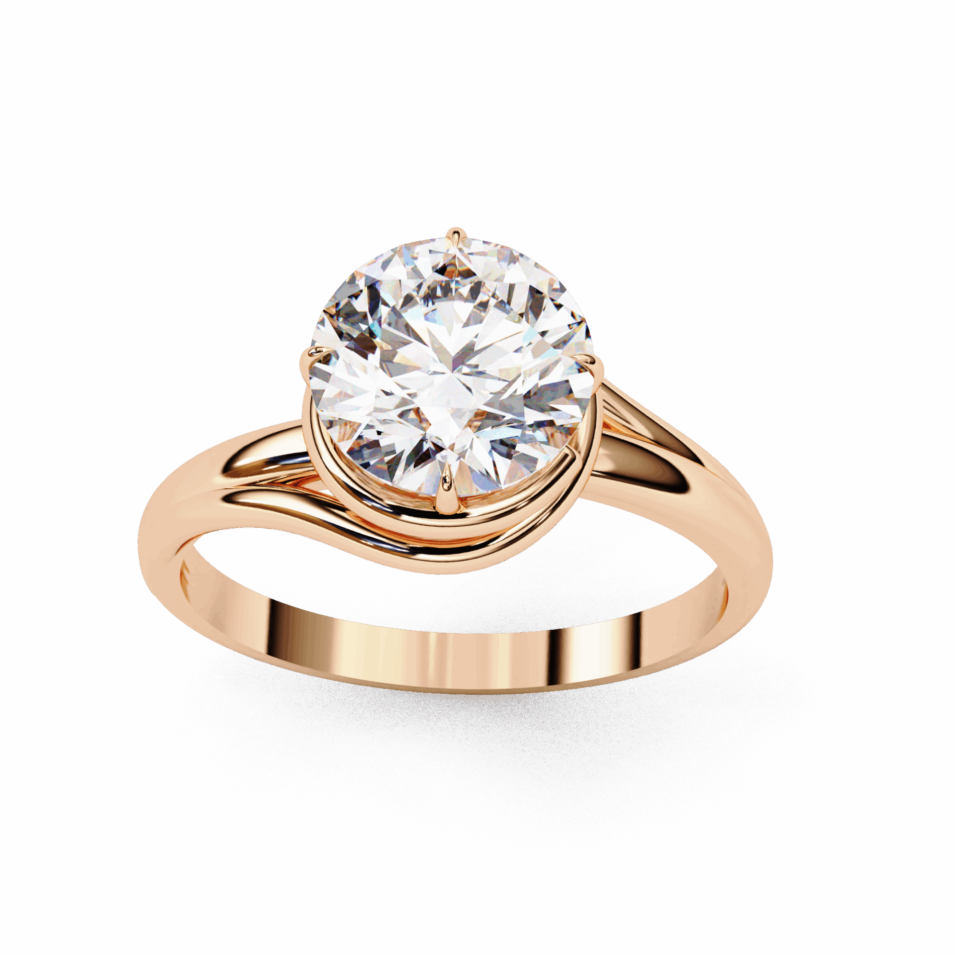 1.25 Carat Round Classic Solitaire Band in Moissanite | House of Estara