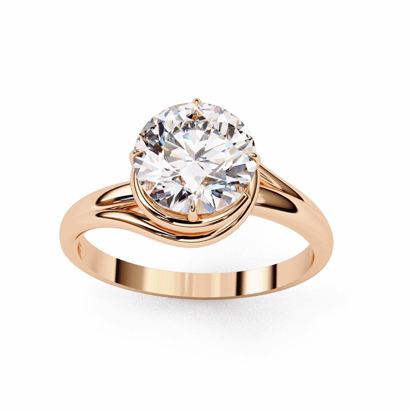 1.25 Carat Round Classic Solitaire Band in Moissanite | House of Estara