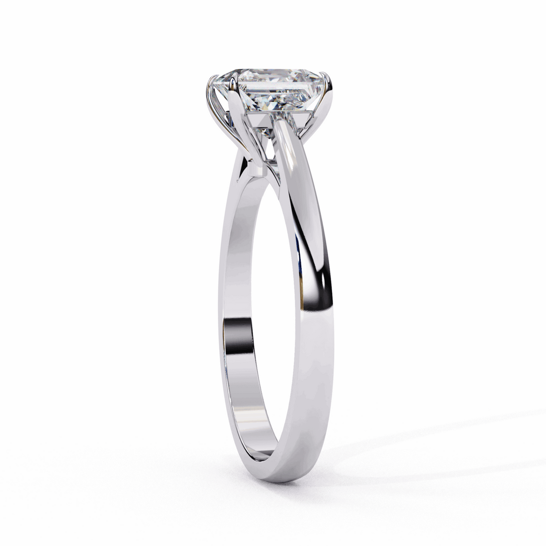 1 Carat Princess Cut Solitaire Ring in Moissanite | House of Estara