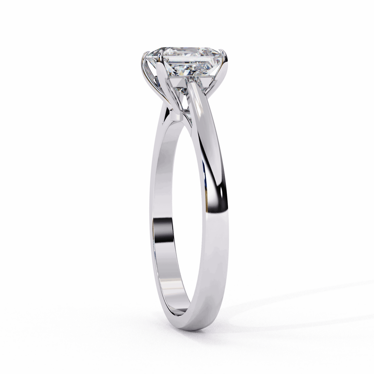 1 Carat Princess Cut Solitaire Ring in Moissanite | House of Estara