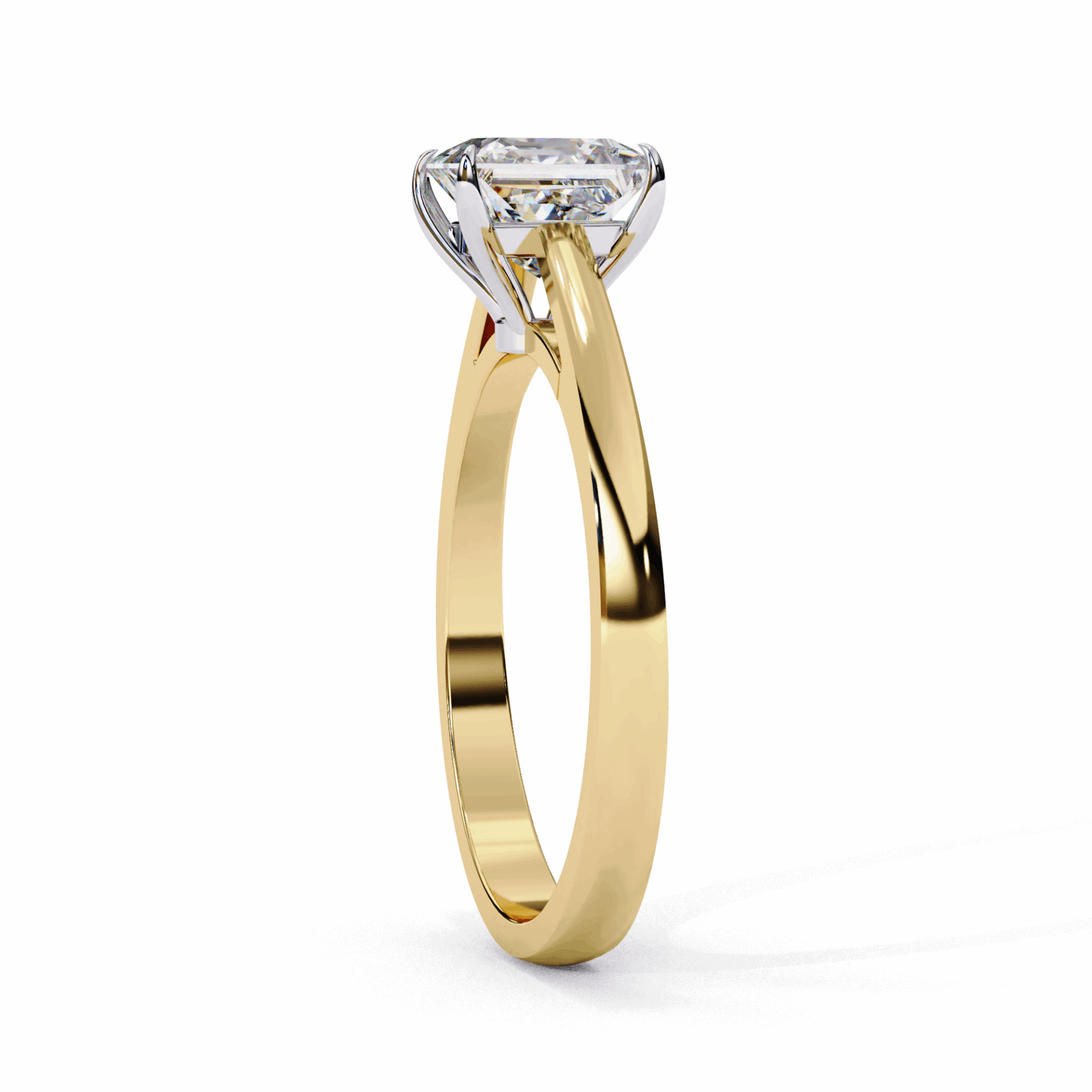 1 Carat Princess Cut Solitaire Ring in Moissanite | House of Estara