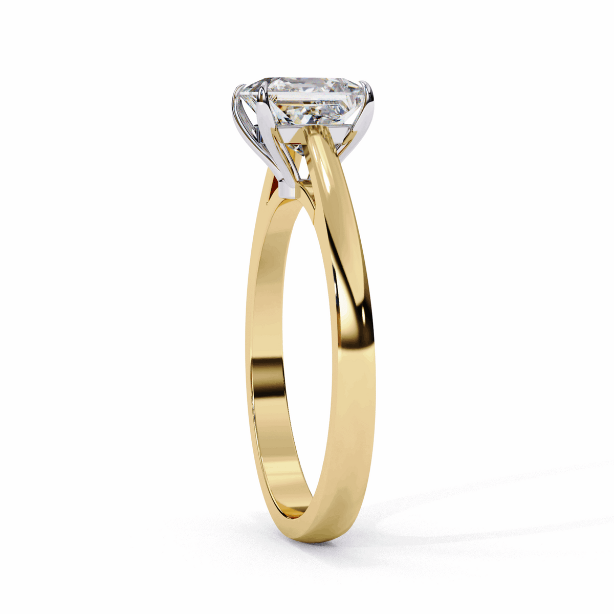 1 Carat Princess Cut Solitaire Ring in Moissanite | House of Estara