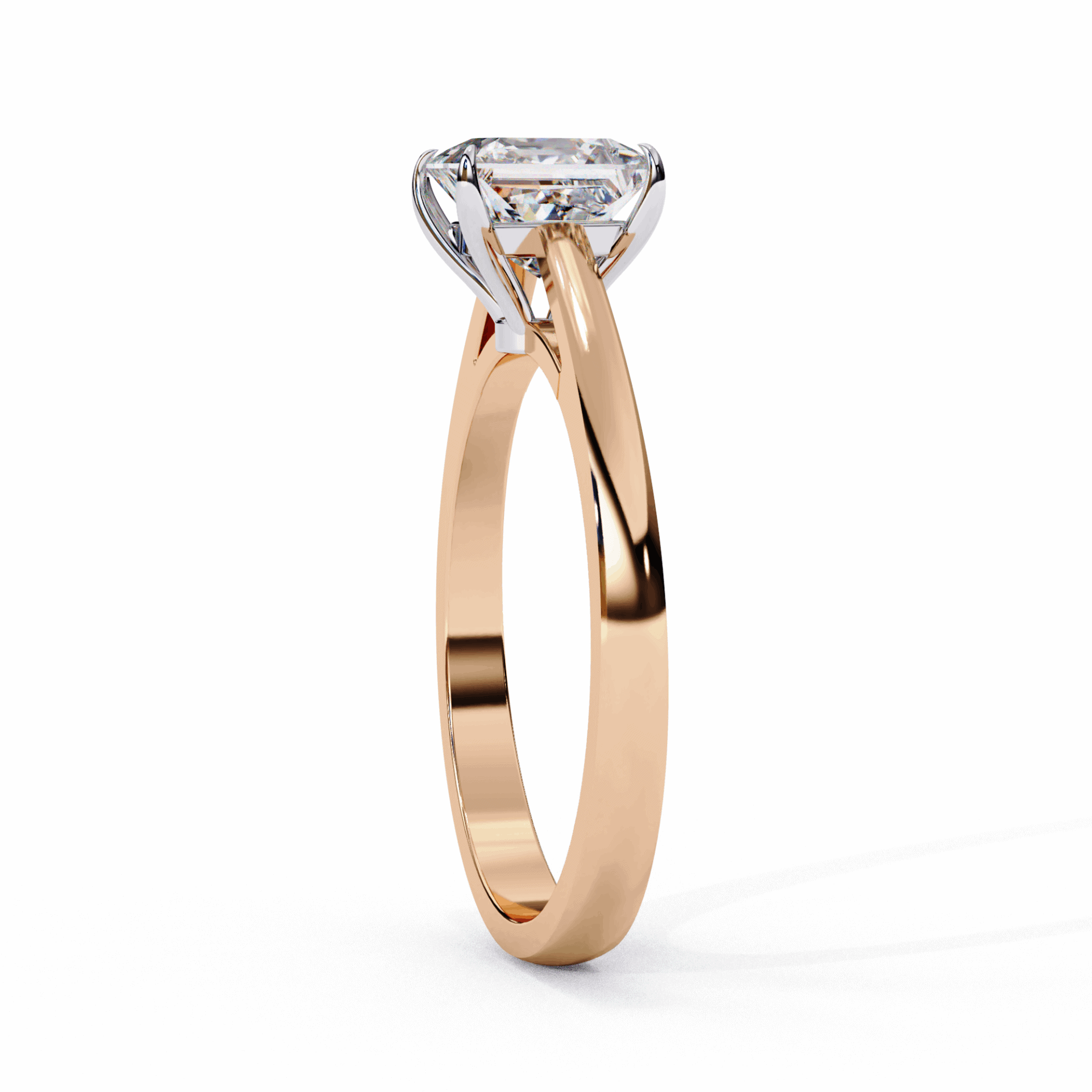 1 Carat Princess Cut Solitaire Ring in Moissanite | House of Estara