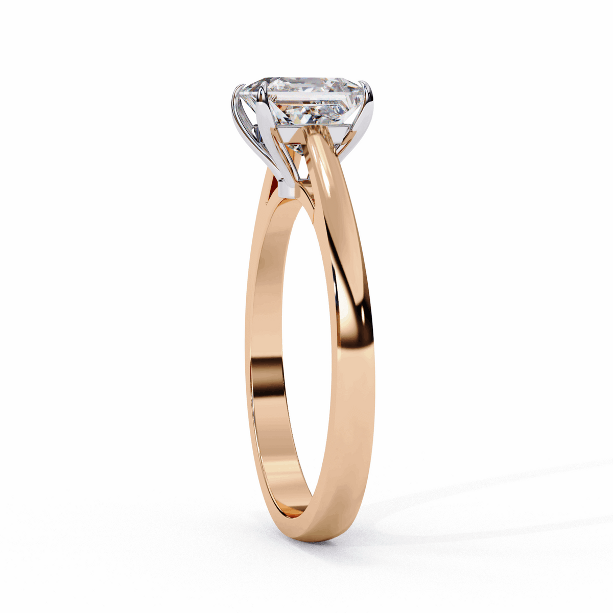 1 Carat Princess Cut Solitaire Ring in Moissanite | House of Estara