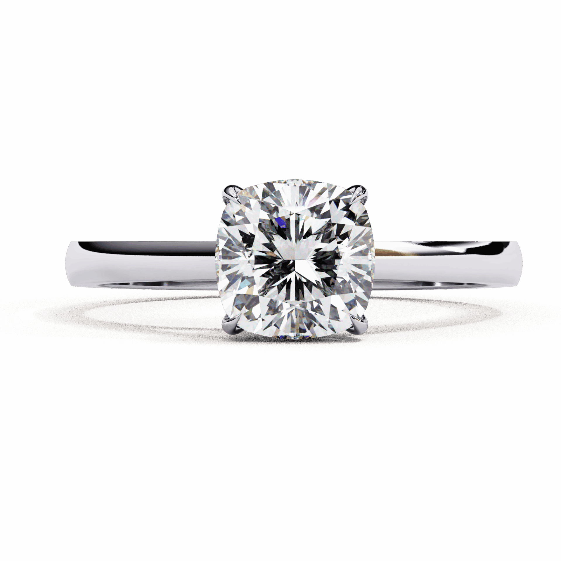 1.5 Carat Cushion Cut Solitaire Ring in Moissanite | House of Estara