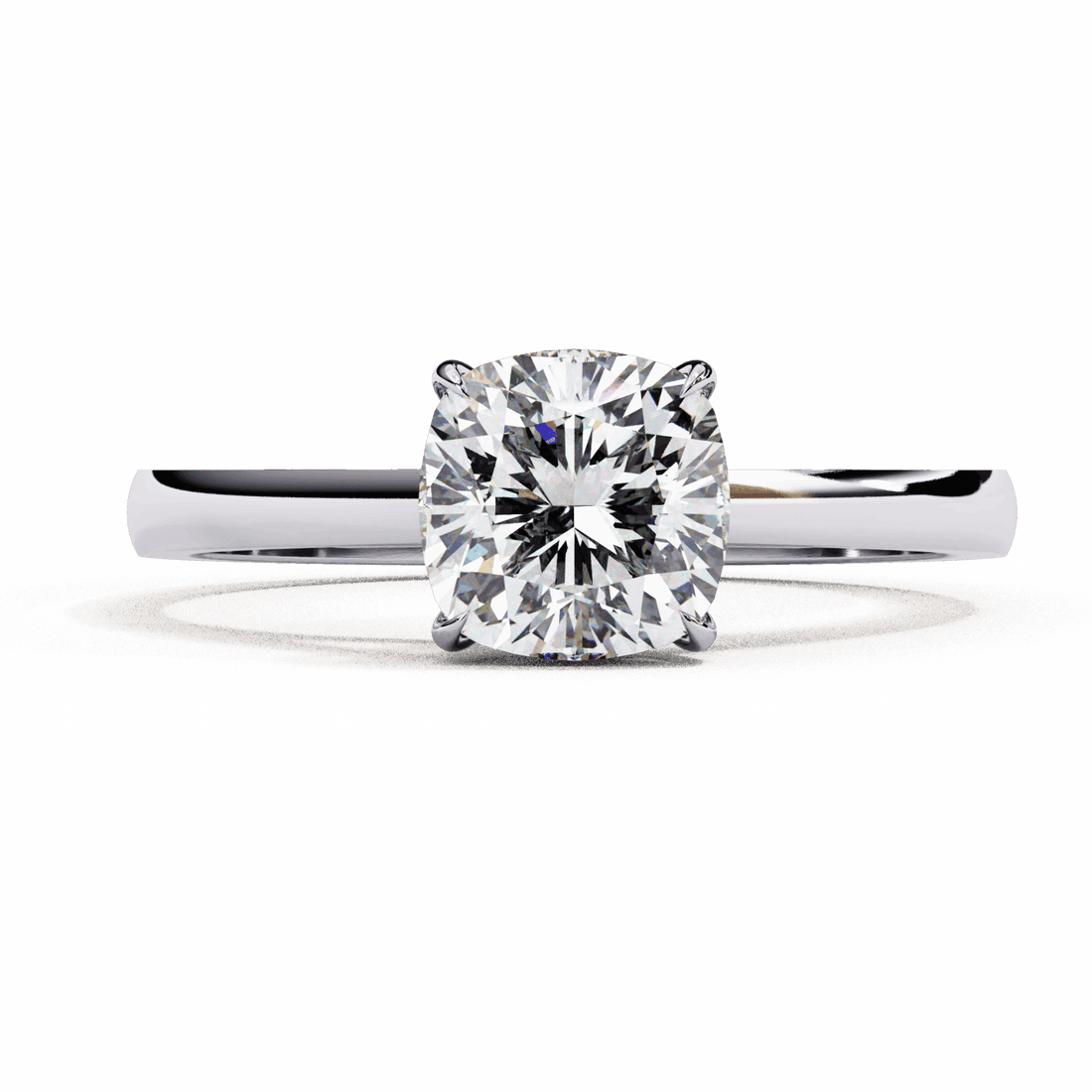 1.5 Carat Cushion Cut Solitaire Ring in Moissanite | House of Estara